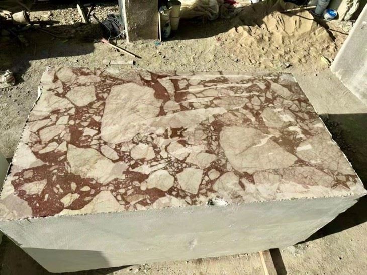 Breccia Skiros Bvlgari Red Marble Countertop