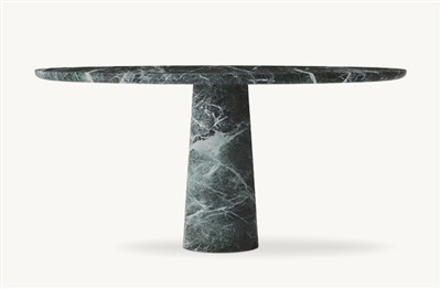 Okrągły stół do jadalni ze szmaragdowego marmuru